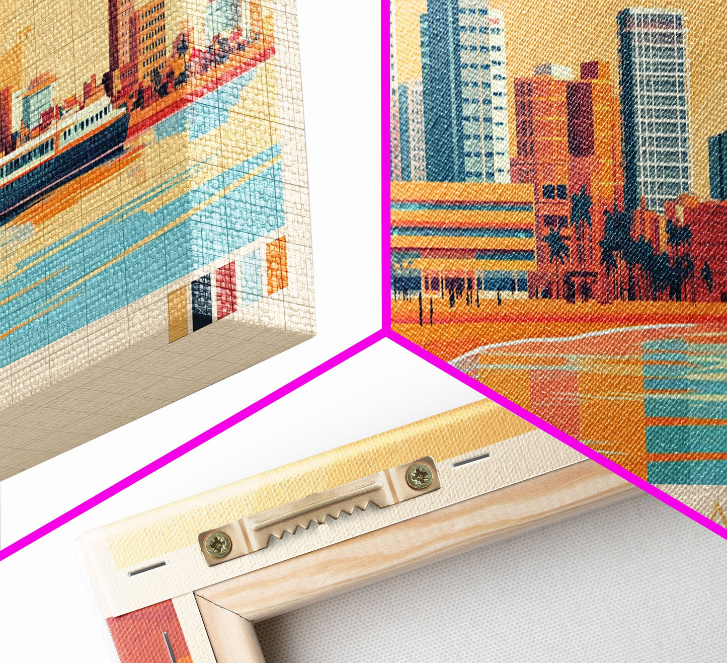 Panorama-Reiseposter Luanda, Angola, Leinwanddruck, Gemälde Luanda, Angola, Angola-Kunst, Reisekunst aus Luanda, Gemälde für Gästezimmer