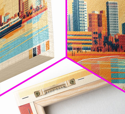 Panorama-Reiseposter Luanda, Angola, Leinwanddruck, Gemälde Luanda, Angola, Angola-Kunst, Reisekunst aus Luanda, Gemälde für Gästezimmer