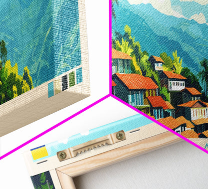 Panorama-Reiseposter Pereira, Kolumbien – Leinwanddruck, Gemälde Pereira, Kolumbien, Kunst aus Kolumbien, Reisekunst aus Pereira, Gemälde für das Gästezimmer