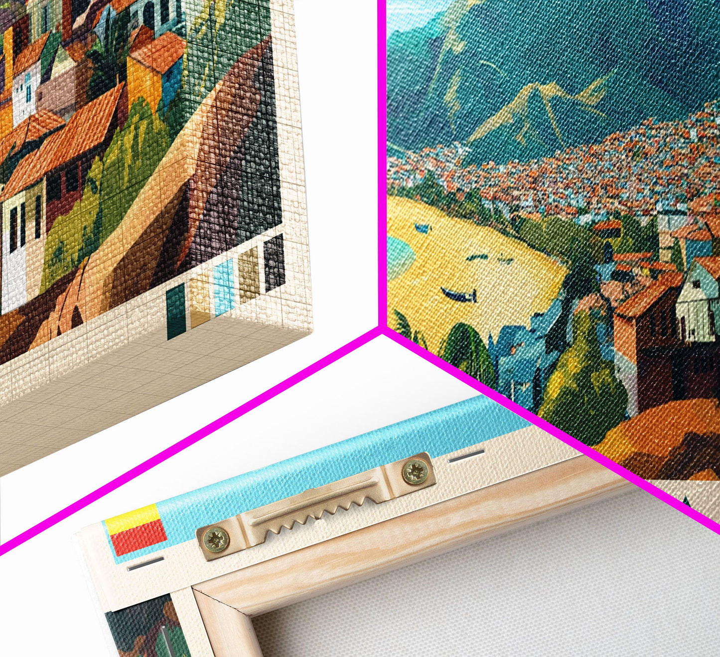 Trinidad, Bolivia Panoramic Travel Poster Canvas Print, Trinidad, Bolivia Painting, Bolivia Art, Trinidad Travel Art, Guest Room Painting