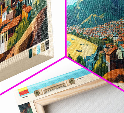 Trinidad, Bolivia Panoramic Travel Poster Canvas Print, Trinidad, Bolivia Painting, Bolivia Art, Trinidad Travel Art, Guest Room Painting