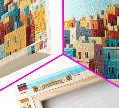 Panorama-Reiseposter Tripolis, Libyen, Leinwanddruck, Gemälde Tripolis, Libyen, Kunst aus Libyen, Reisekunst aus Tripolis, Gemälde für Gästezimmer