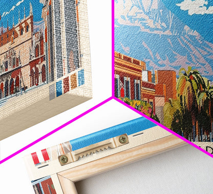 Arequipa, Peru Panoramic Canvas Print, Arequipa, Peru Painting, Peru Art, Arequipa Travel Poster, Travel Art, Guest Room Painting