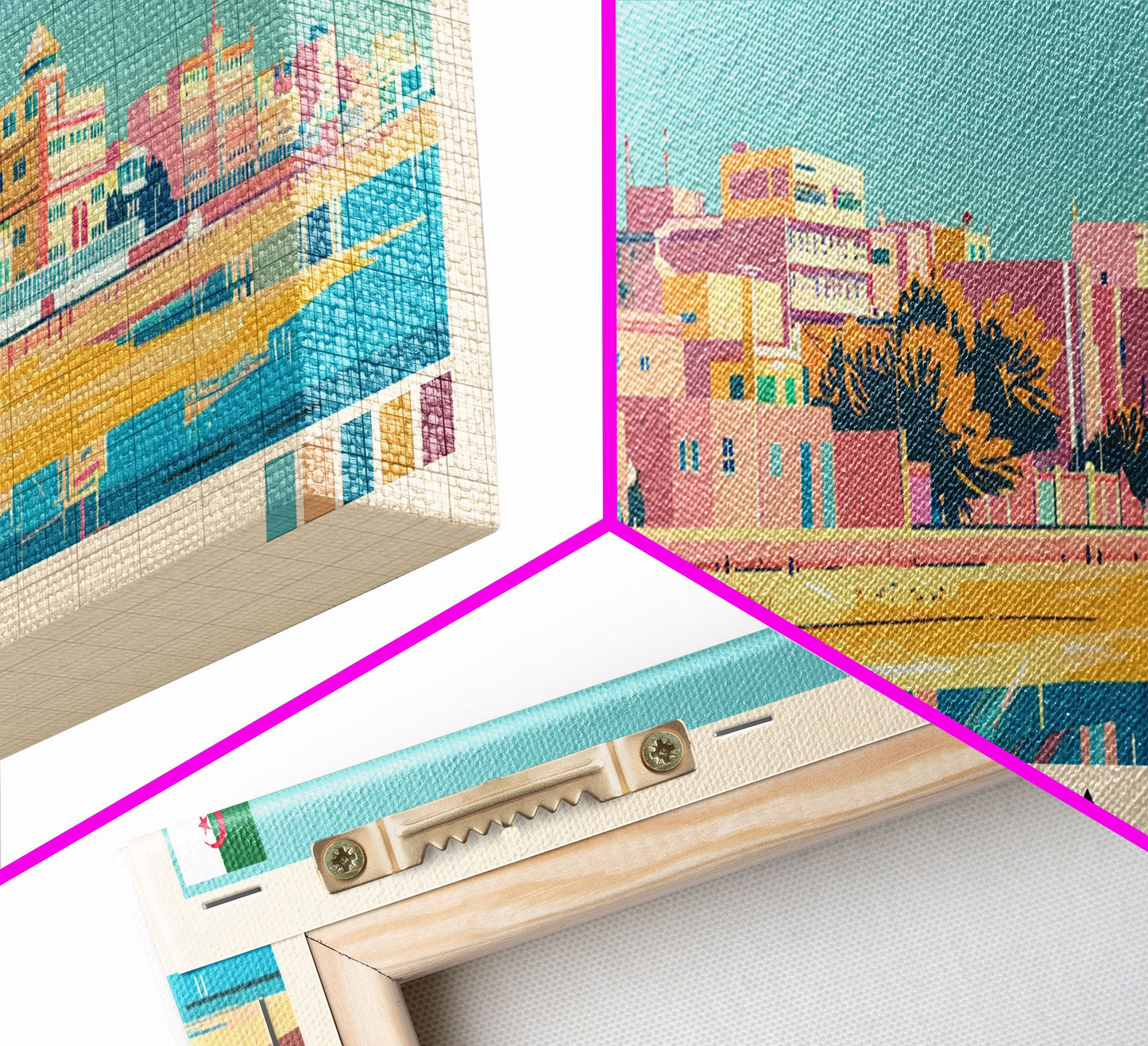 Batna, Algeria Panoramic Canvas Print, Batna, Algeria Painting, Algeria Art, Batna Travel Poster, Travel Art, Living Room Painting