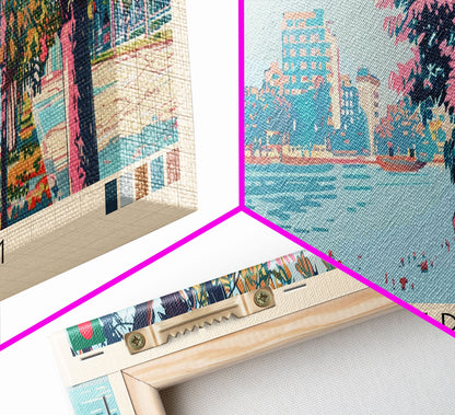 Chattogram, Bangladesh Panoramic Canvas Print, Chattogram, Bangladesh Painting, Bangladesh Art, Chattogram Travel Poster, Travel Art, Guest Room Painting