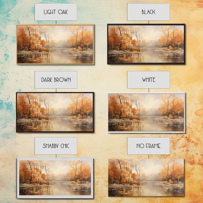 Fall Centerpiece Landscape Painting Canvas Print, Autumn Decor, Fall Centerpiece, Fall Home Decor, Fall Wall Decor, Fall Home Decor