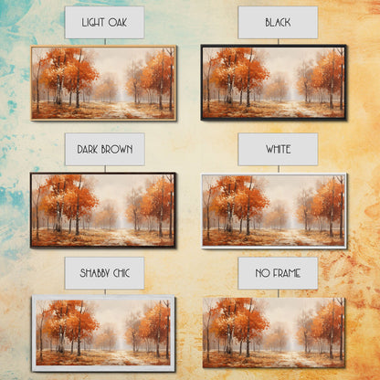 Seasonal Decor, Fall Centerpiece Landscape Painting Canvas Print, Autumn Decor, Fall Centerpiece, Fall Home Decor, Fall Farmhouse Wall Decor