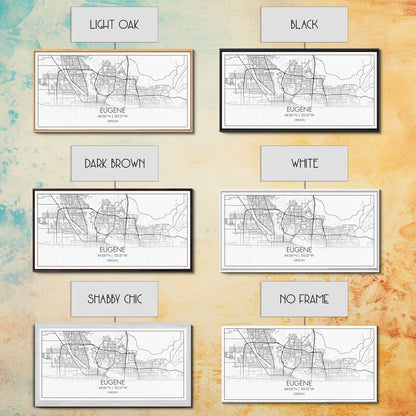 Eugene Street Map, Oregon Map, Map Art, Minimalist Art, Wall Art, Canvas Art, Newlywed Gift, Bar Wall Décor, Rustic Home Décor, Couples Gift