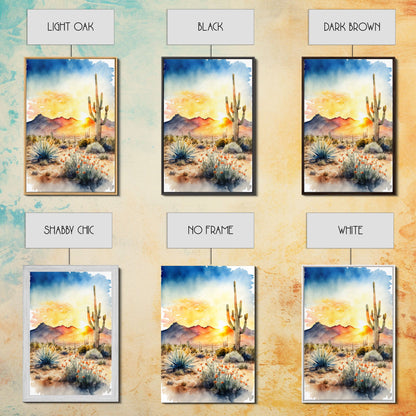 Arizona Desert canvas wall art Cactus print Farmhouse wall decor Nature wall art Wilderness Southwestern Wall Art Cactus canvas