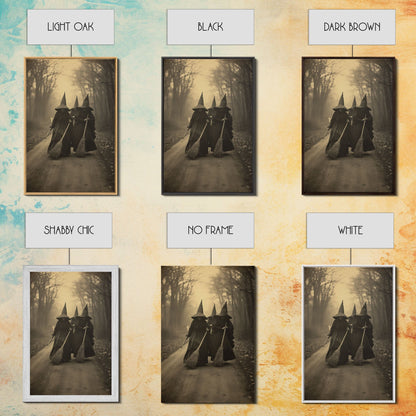 Black And White Art, Witch Wall Decor, Horror Art Print, Gothic Wall Art, Canvas Print, Wall Art, Vertical Print, Home Decor, Wall Decor