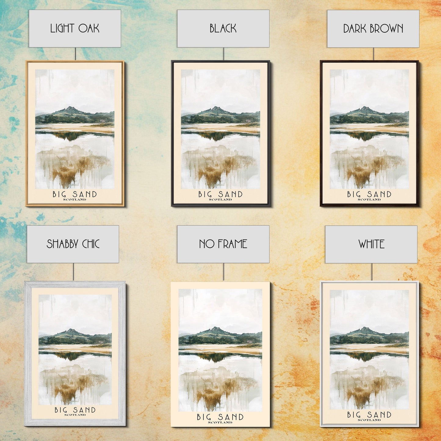 Big Sand, Scotland Watercolor Beach Print, Vacation Gift, Scotland Wall Art, Beach Painting, Beach Decor, Beach Painting