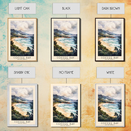 Coffee Bay, South Africa Watercolor Beach Print, Vacation Gift, South Africa Wall Art, Beach Painting, Beach Decor, Beach Painting