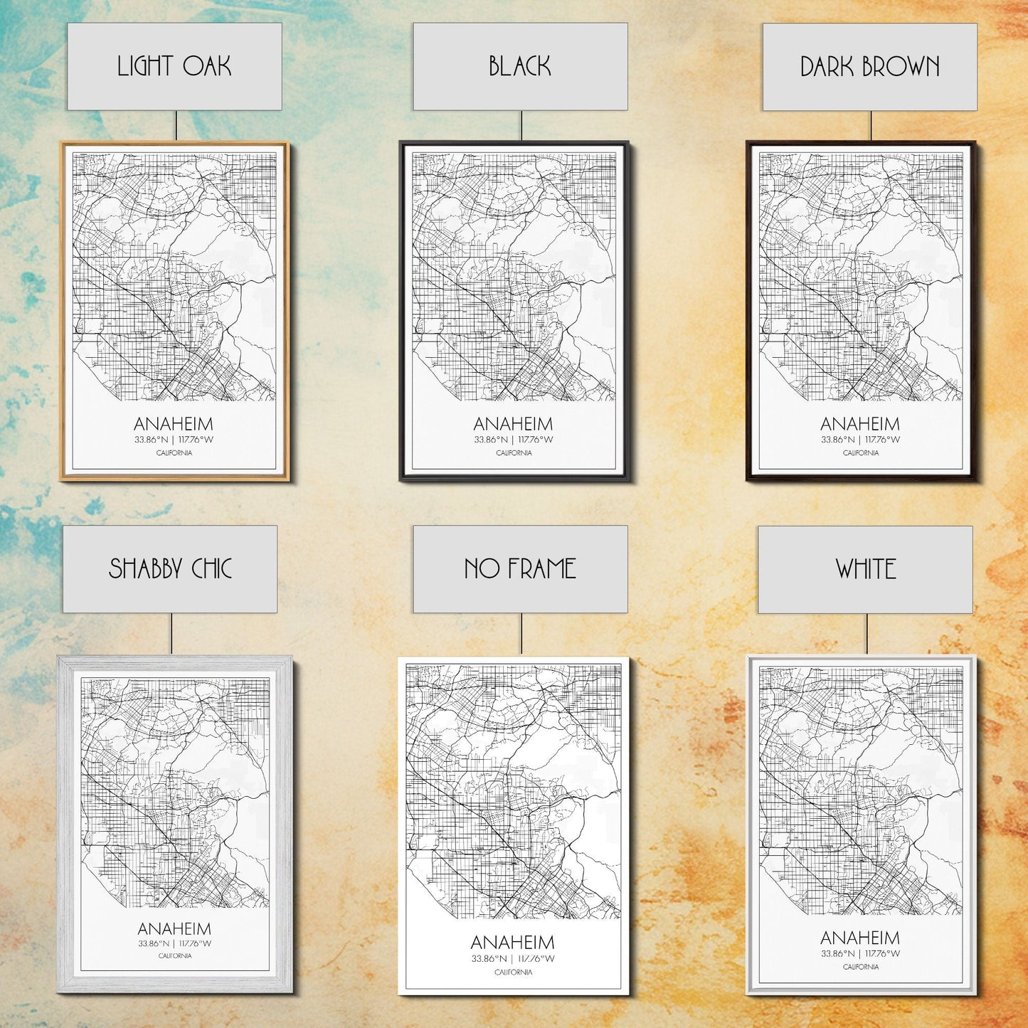 Anaheim Street Map, California Map, City Map Wall Decor, Travel Map, Minimalist, Modern Art, Wall Art, Canvas Print, Canvas Wall Art