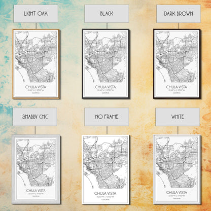 Chula Vista Street Map, California Map, City Map Art, Modern Art, Wall Art, Canvas Print, Canvas Wall Art, Living Room Wall Art, Travel Art