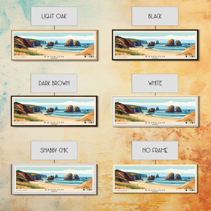 Bandon, Oregon Panoramic Print, Vacation Gift, Oregon Wall Art, Vacation Wall Art, Vacatation Memories, Beach Decor, Beach Or Lakehouse Art