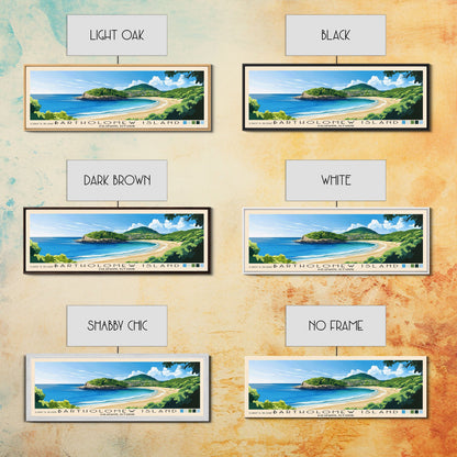 Bartholomew Island, Galapagos, Ecuador Panoramic Beach Print, Vacation Gift, Galapagos, Ecuador Wall Art, Framed Canvas Print, Framed Beach Painting