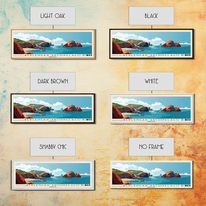 Berlengas Archipelago, Portugal Panoramic Print, Vacation Gift, Portugal Wall Art, Beach Painting, Beach Decor, Beach Or Lakehouse Art