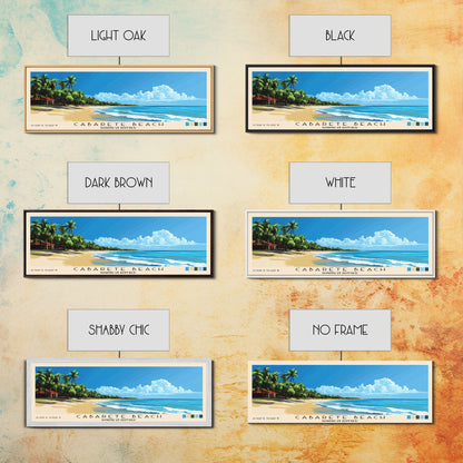 Cabarete Beach, Dominican Republic Panoramic Print, Vacation Gift, Dominican Republic Wall Art, Beach Painting, Beach Decor, Beach Or Lakehouse Art