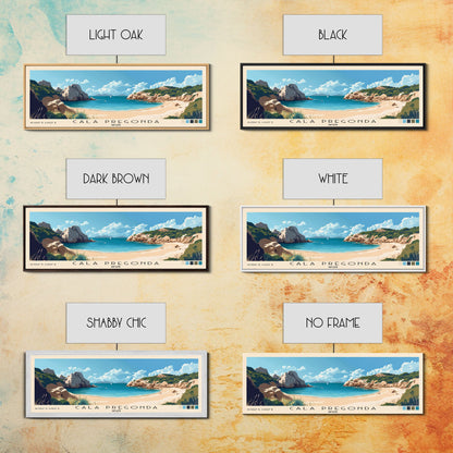 Cala Pregonda, Spain Panoramic Print, Vacation Gift, Spain Wall Art, Beach Painting, Beach Decor, Beach Or Lakehouse Art