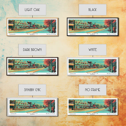 Atlanta Georgia Panoramic Travel Poster Canvas Print