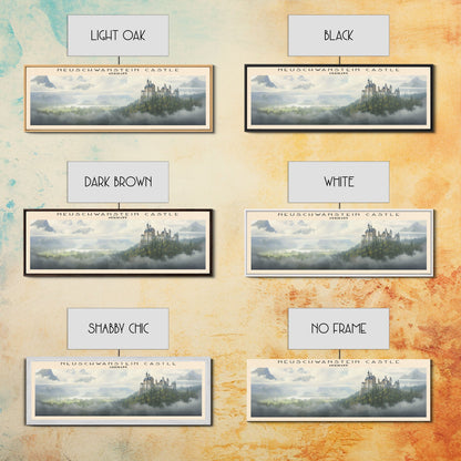 Neuschwanstein Castle Framed Canvas Print Travel Poster | Wall Art | Home Decor | Gift For Travel Lover | Wall Hanging | Original Art