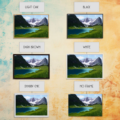 Calm and Serene Landscape Painting, Framed Canvas  Print, Canvas Art, Framed wall decor, living room wall art