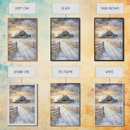 Fall Decor, Barn Amongst The Falling Leaves, Farmhouse Decor, Fall Art, Autumn Decor, Thanksgiving Seasonal Wall Art