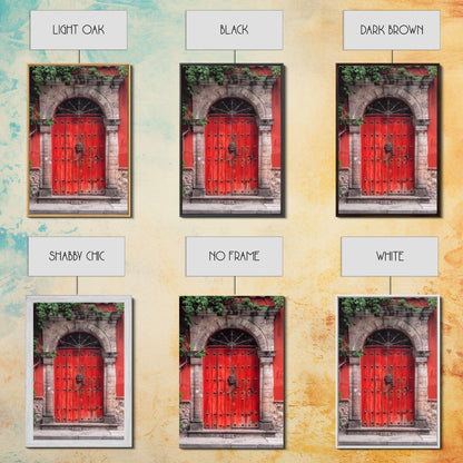 Change1 Mexican Wall Art, Framed Canvas Print, Old Town Mexico Architecture Wall Art, Framed Art