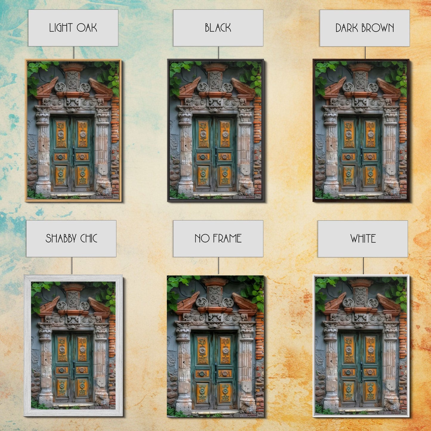 Change223 Colorful Indian Architecture Canvas Print, Traditional Art if India, Photography Print, Indian Wall Art, Living Room Decor