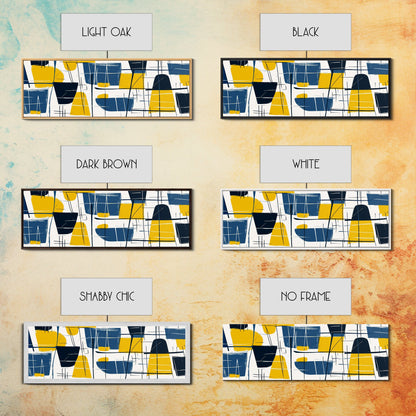 Large Colorful Abstract Painting - Blue, Yellow and Black Abstract Art - Abstract Art Large Canvas Modern Art for Above Sofa