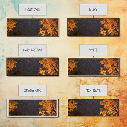 Time Lapse Photography Style Print, Panoramic Wall Art, Starry Night Sky Photo Print