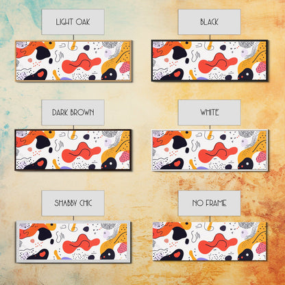 Retro 90s Style Wall Art, Panoramic Print, Splotchy Abstract Mall Art, Shopping Mall Style Decor, Modern Art