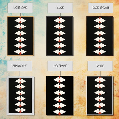 Retro Mid-Century Modern Diamond Art Canvas Print, MCM Style Home Decor