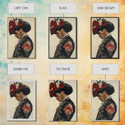 Abstract Wall Art Bullfighter Painting Print, Corrida Wall Art, Chicano Art, Spanish Home Decor, Modern Wall Art Living Room Wall Art, Mexicano Art