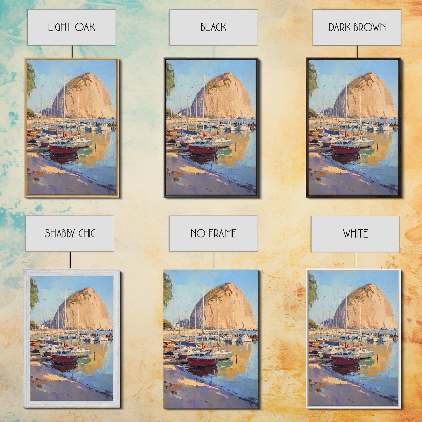 Italian Seaside Village Framed Canvas Print, Sailboat Painting, Italy Painting, Italy Decor, Vacation Gift Idea, Maine Oil Painting, Nautical Home Decor