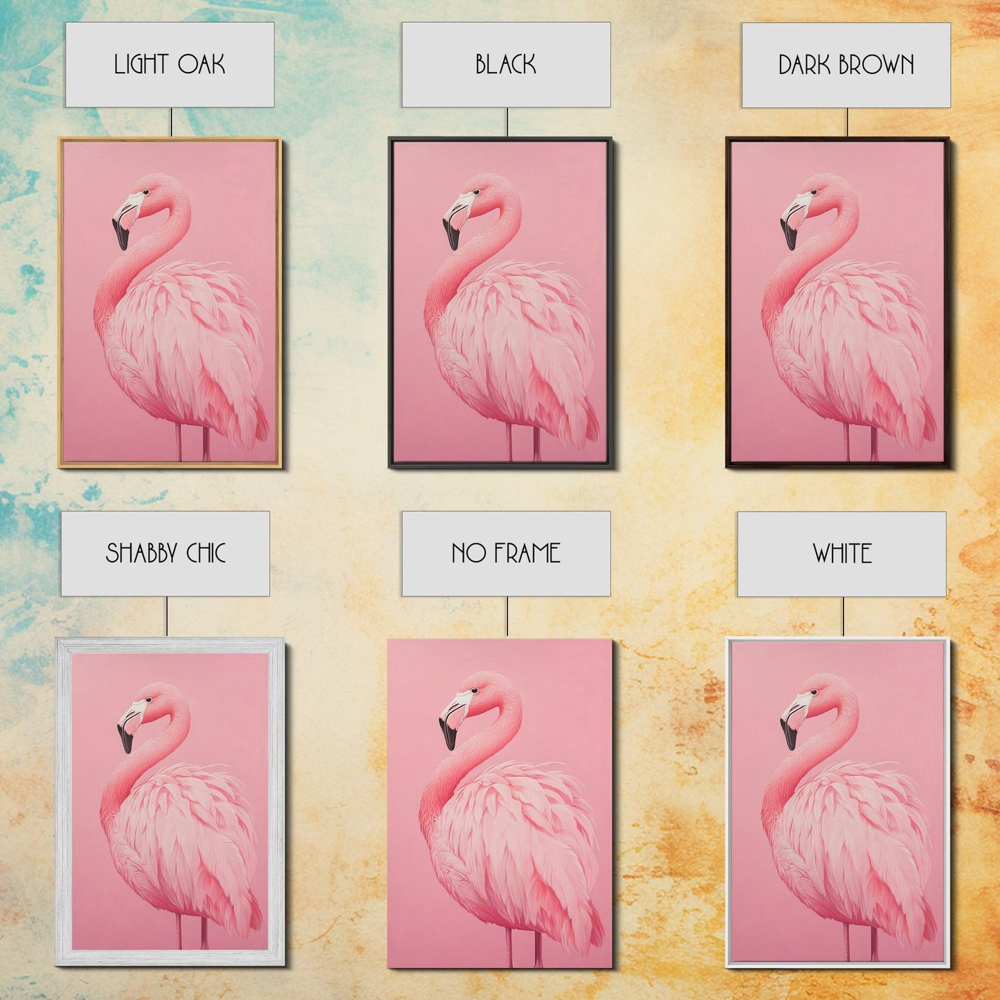 Pink Flamingo Painting Canvas Print, Flamingo Wall Art, Animals home Decor, Preppy Decor, Preppy Dorm Room Art, Preppy Decor, Girl Gift