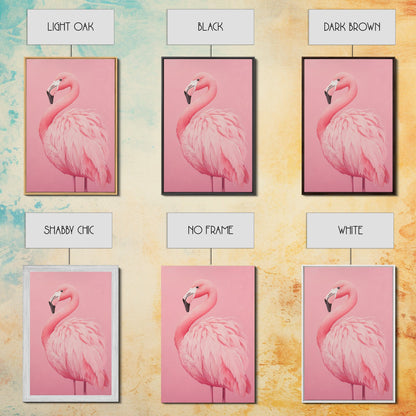 Pink Flamingo Painting Canvas Print, Flamingo Wall Art, Animals home Decor, Preppy Decor, Preppy Dorm Room Art, Preppy Decor, Girl Gift