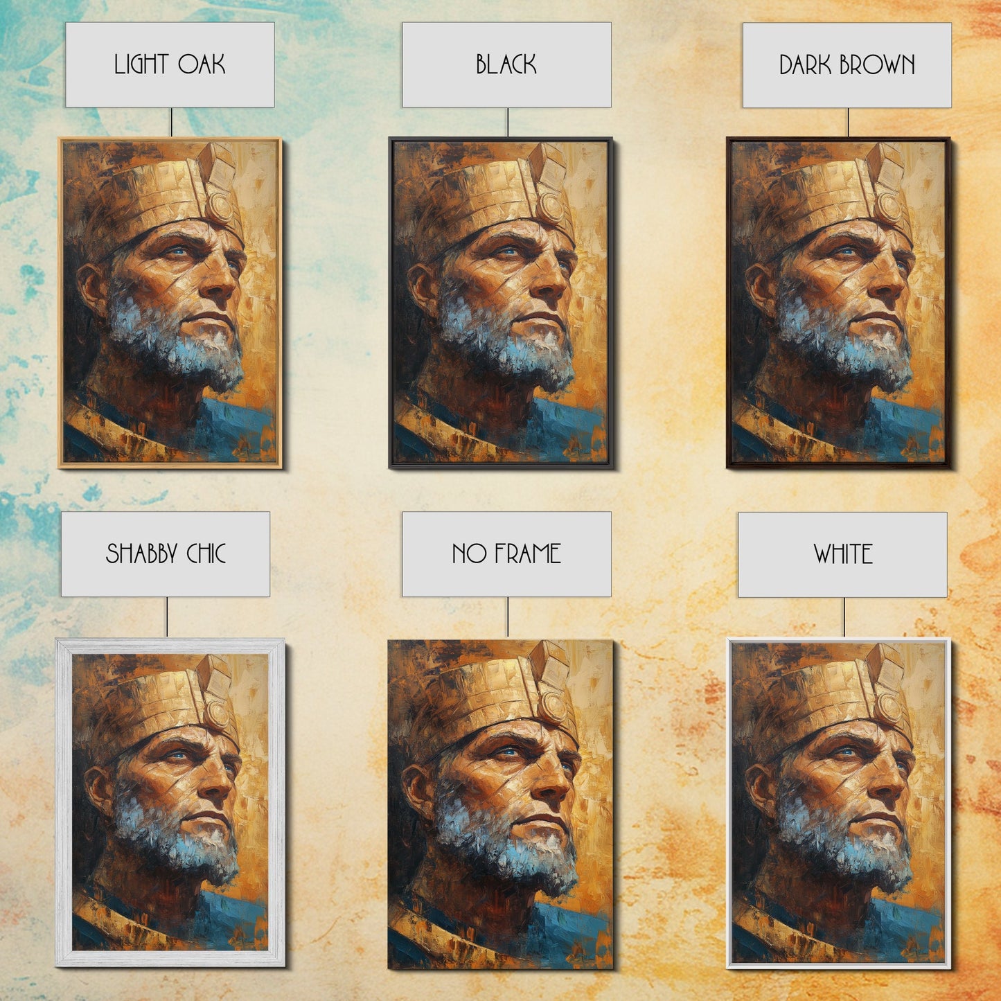 Ozymandias Painting Canvas Print, Ozymandias Wall Art, Ozymandias Print, Framed Canvas