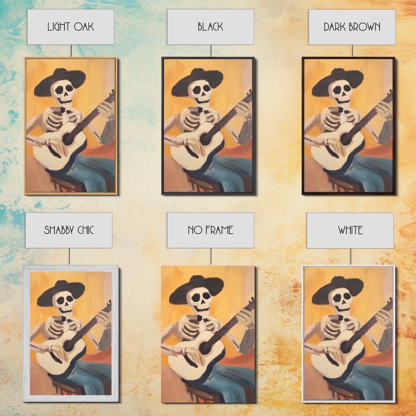 Chicano Cowboy Guitarist Canvas Print - Tejano Wall Art - Mexicano Home Decor