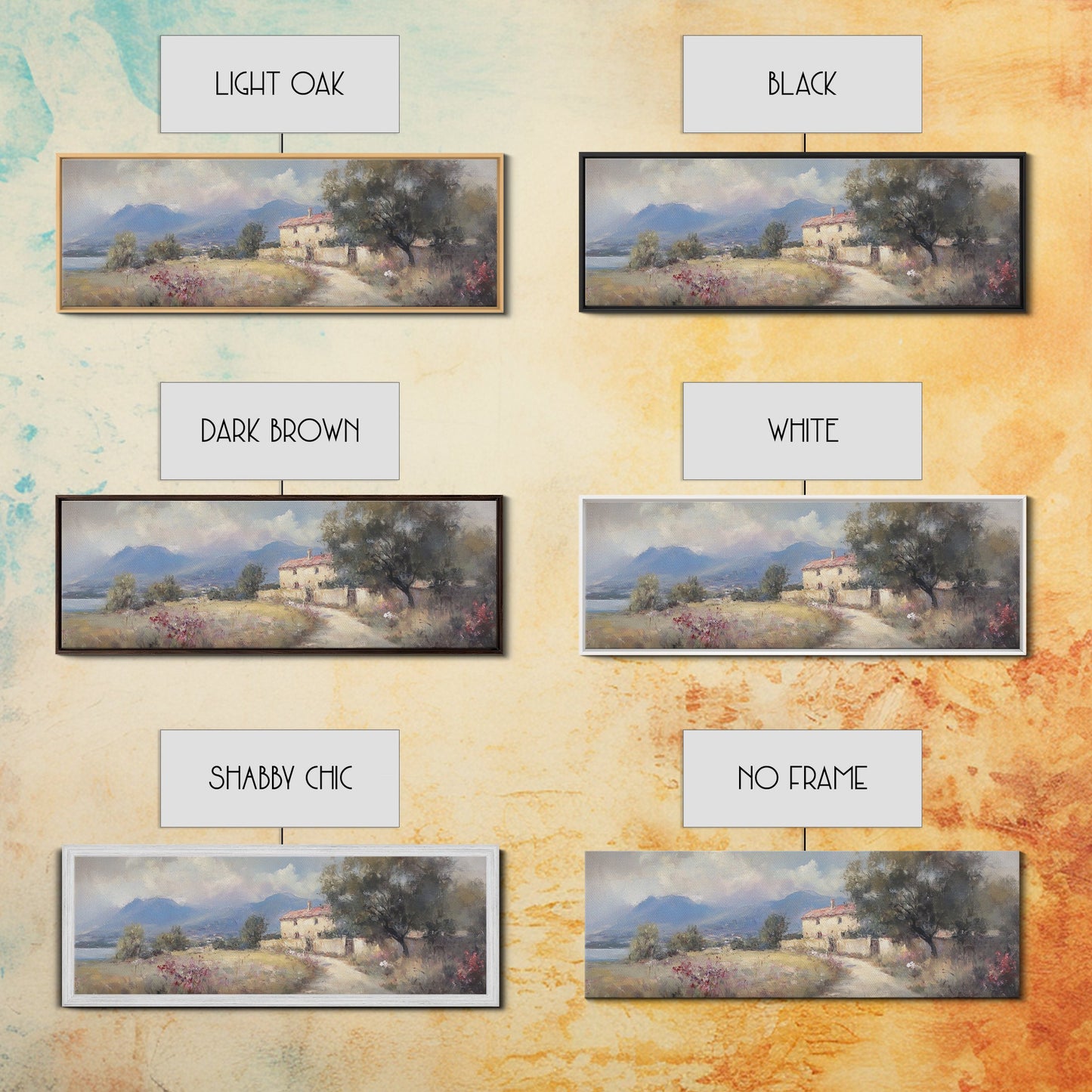 Italy Wall Art Canvas Print, Italy Painting, Italian Vila, Italy Landscape Wall Art, Italy Print, Italy Art, Italy Gifts, Vintage Italy Wall Art