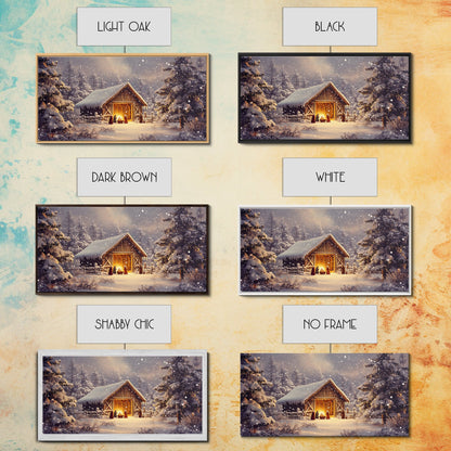 Nativity Scene Framed Canvas Print, Jesus in His Manger, Christmas Wall Art, Christmas Centerpiece Art, Nativity Oil Painting