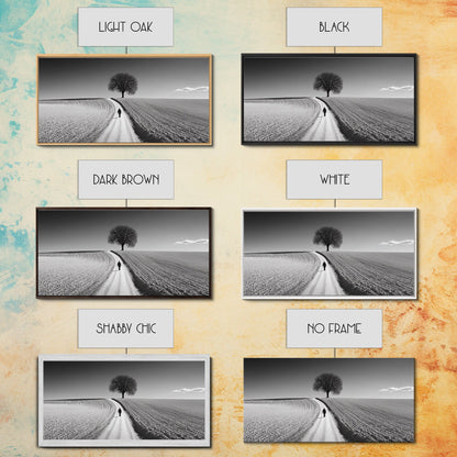 Black and White Photography Style Print - Framed Canvas Print - Subdued Home Decor - Ready to Hang Wall Art - Centerpiece Wall Art