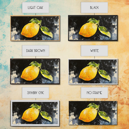 Lemon Painting Canvas Print - Kitsch Kitchen Decor - Eclectic Wall Art - Gift For Someone Who is Very random but likes lemons, like me