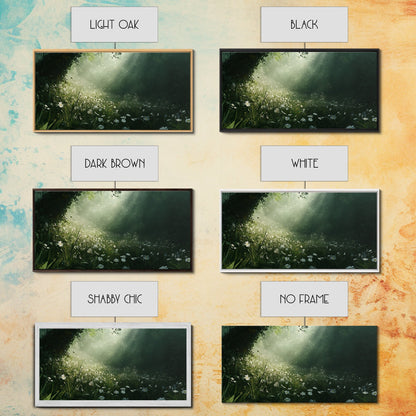 Morning In The Forest - Framed Canvas Print - Fantasy Wall Art - Fantasy Landscape Painting - Fantasy Painting