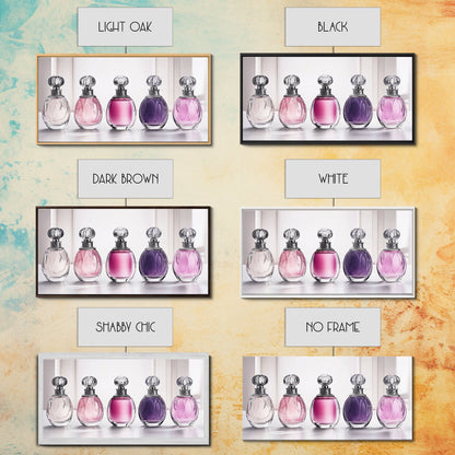 Perfume Bottles Canvas Print, Preppy Dorm Room Decor, Perfume Bottles Painting, Girl's Room Art, Gift For Her, Gift For Daughter or Mom