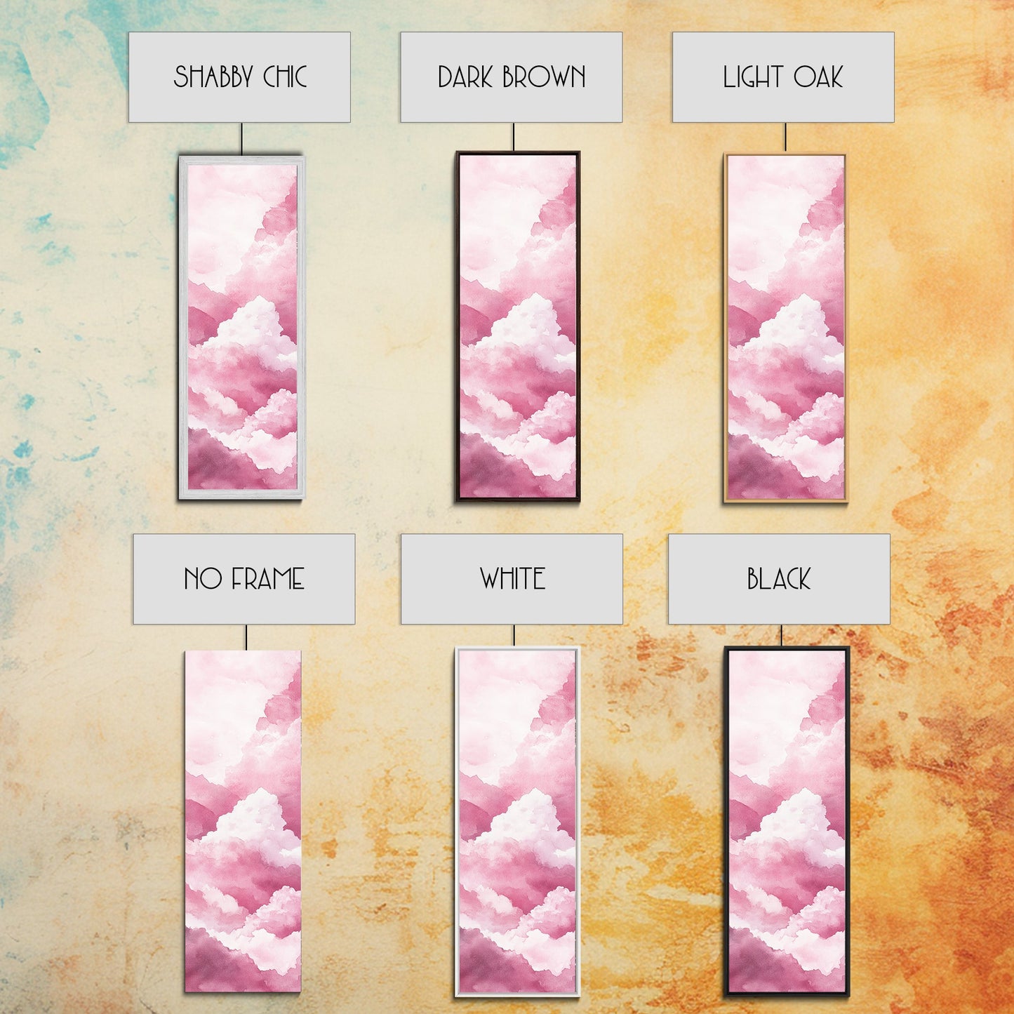 Dreamy Pink Clouds Canvas Print Light Pink Wall Art Vertical Living Room Art Minimalist Decor Bedroom Above Bed Wabi Sabi Art