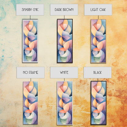 Bright Abstract Swirls Framed Canvas Print Colorful Geometric Wall Art Minimalist Boho Art Vertical Home Accent Gift Idea