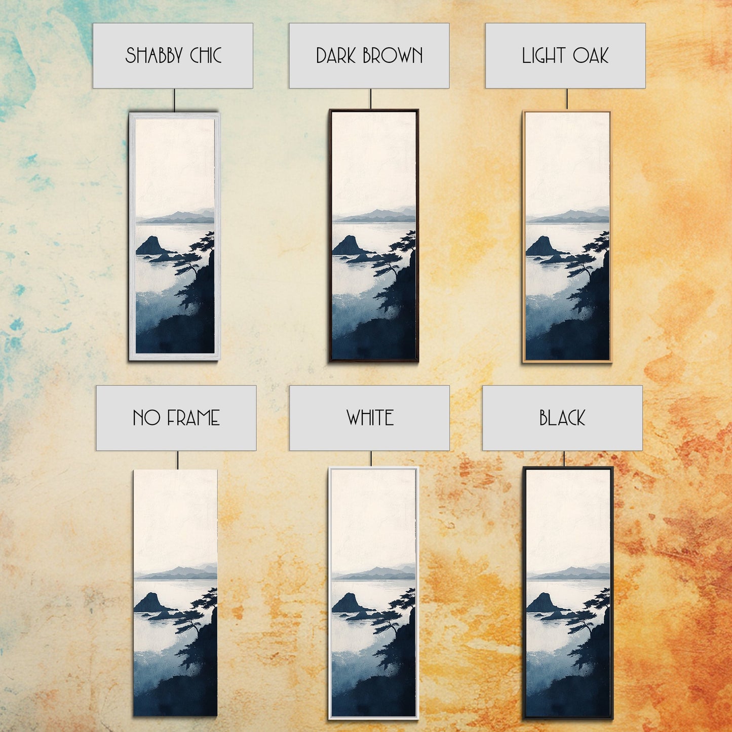 Ocean Cliff Horizon Canvas Print Nautical Wall Art Minimalist Decor Seascape Art Bedroom or Living Room Rustic Coastal Piece