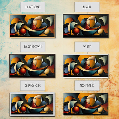 Dynamic Wave Art Canvas Print Coastal Abstract Ocean-Inspired Nautical Wall Art Horizontal Decor Above Couch Living Room Coastal Decor