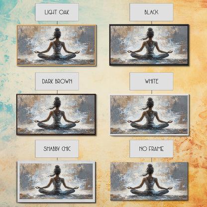 Yoga Pose Canvas Print Zen Abstract Meditation Wall Art Neutral Living Room Modern Therapy Art Gift Idea Unique Minimalist Decor